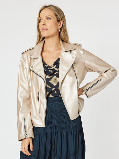 Hammock & Vine Kaitlyn Biker Jacket Hammock & Vine James St Boutique